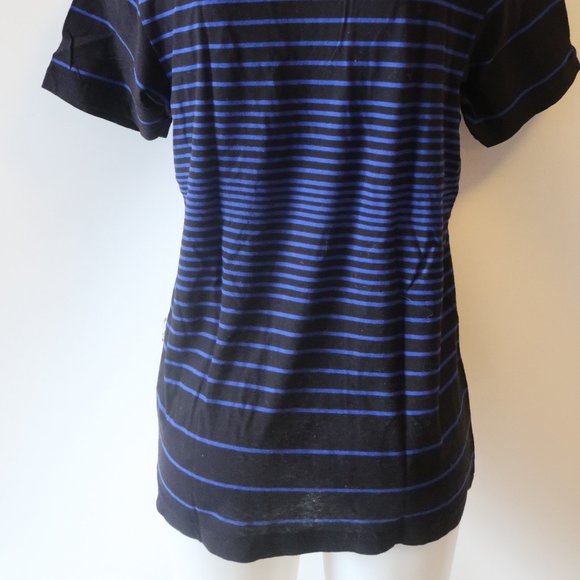 Y-3 YOHJI YAMAMOTO BLACK BLUE STRIPED T-SHIRT M* - Picture 9 of 11
